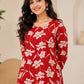 Pink Floral Printed Rayon Kurti for Women
