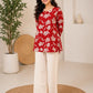 Pink Floral Printed Rayon Kurti for Women