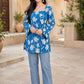Pink Floral Printed Rayon Kurti for Women
