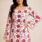 Purple Floral Printed Rayon Kurta for Women