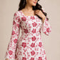 Black Floral Printed Cotton Kurta for Women