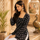 Brown Floral Printed Cotton Kurti for Women