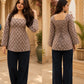 Brown Floral Printed Cotton Kurti for Women