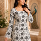 Purple Floral Printed Rayon Kurta for Women