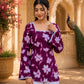 Black Floral Printed Cotton Kurta for Women